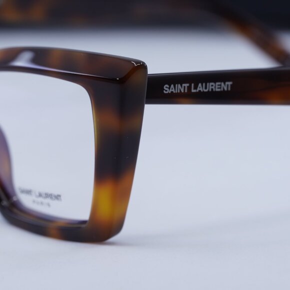 Saint Laurent SL657OPT 002 Square Eyeglasses 54mm - Havana - Picture 9 of 10